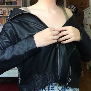 faux leather jacket